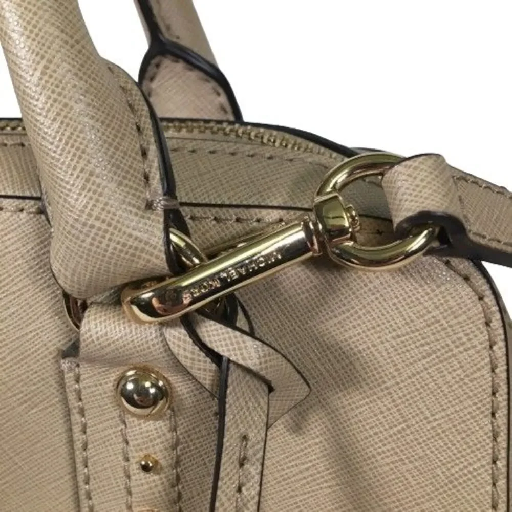 NWT MICHAEL KORS Sandrine Satchel Leather Handbag Crossbody Purse Bag $268